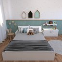 Ver imagem 4 de Cama Infantil Montessoriana Casal New Cori Branco