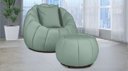 Ver imagem 1 de Kit Poltrona Decorativa C/ Puff + Almofada Concha Veludo Acqua - Londrilar