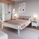 Ver imagem 1 de Cama de Casal Júlia de Madeira Maciça com Lastro Branco