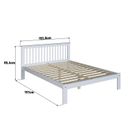 Ver imagem 3 de Cama de Casal Júlia de Madeira Maciça com Lastro Branco