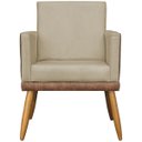 Ver imagem 3 de Kit 10 Poltrona para Recepção Lis Corino e Suede Cores