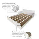 Ver imagem 7 de Cama Infantil Montessoriana Casal New Cori Branco/Cinza Cristal