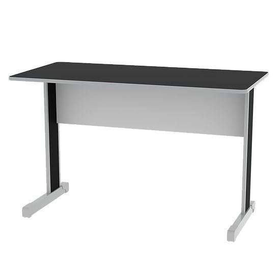 Mesa Escritório Reta Polar 1,20 x 0,60 - Preto/Cinza