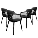 Ver imagem 1 de Kit 4 Cadeiras de Jantar Design Marcela Preta com Estofado