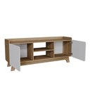 Ver imagem 7 de Rack para Tv até 65'' com 2 Portas 150cm John - Natural/branco