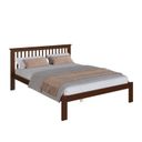 Ver imagem 2 de Cama de Casal Júlia de Madeira Maciça com Lastro Marrom/Walnut