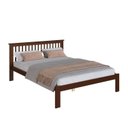 Ver imagem 2 de Cama de Casal Júlia de Madeira Maciça com Lastro Marrom/Walnut