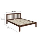 Ver imagem 3 de Cama de Casal Júlia de Madeira Maciça com Lastro Marrom/Walnut
