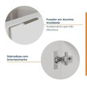 Ver imagem 7 de Balcão Planejado Suspenso 1 Porta 30cm sem Tampo Ipanema CabeCasa MadeiraOriginals Branco