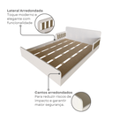 Ver imagem 7 de Cama Infantil Montessoriana Casal New Cori Branco/Carvalho Mel