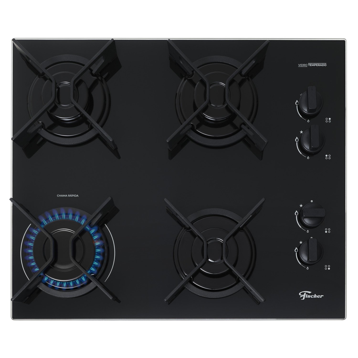 Cooktop a Gás 4 Bocas Fit Line Trempe Iron - 2