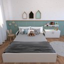 Ver imagem 4 de Cama Infantil Montessoriana Casal New Cori Yescasa Branco/Preto