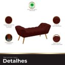 Ver imagem 4 de Recamier Estofada Casal Ayla Veludo Marsala