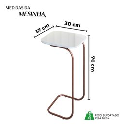 Mesa de Apoio de Sofá Roma 37cm X 30m X 70cm - 3