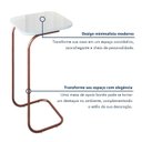 Ver imagem 6 de Mesa Lateral para Sofá em Aço e MDF Roma 37x30x70cm Branco Rose/Off White