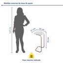 Ver imagem 3 de Mesa Lateral de Sofá Roma 37cm X 30m X 70cm