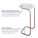 Ver imagem 5 de Mesa Lateral para Sofá em Aço e MDF Roma 37x30x70cm Branco Rose/Off White