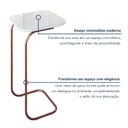 Ver imagem 6 de Mesa Lateral para Sofá em Aço e MDF Roma 37x30x70cm Branco Rose/Off White