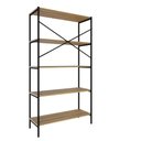 Ver imagem 6 de Estante C/05 Prateleiras 152x80x33cm Tub Tueh1585 Lâmina Mel - Est.preta Lâmina Mel / Est.preta