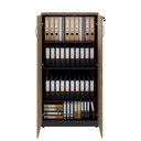 Ver imagem 4 de Armário para Escritório Multiuso Alto 2 Portas com Chave Espresso Móveis