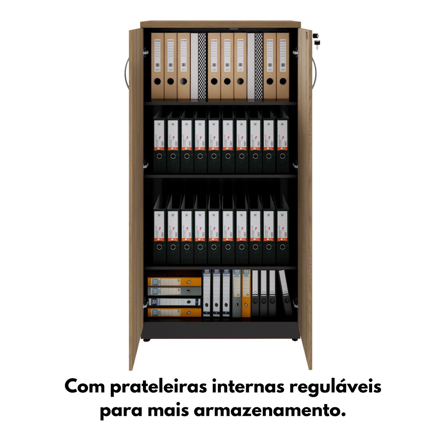 Armário Alto para Escritório 2 Portas Espresso Móveis - 9