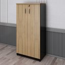 Ver imagem 1 de Armário para Escritório Multiuso Alto 2 Portas com Chave Espresso Móveis