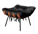 Ver imagem 4 de Poltrona Costela com Puff Cor:Veludo Preto 410