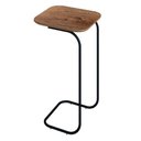 Ver imagem 2 de Mesa Lateral para Sofá em Aço e MDF Roma 37x30x70cm Marrom Preto/Cinamomo