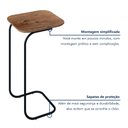 Ver imagem 7 de Mesa Lateral para Sofá em Aço e MDF Roma 37x30x70cm Marrom Preto/Cinamomo