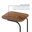 Ver imagem 4 de Mesa Lateral para Sofá em Aço e MDF Roma 37x30x70cm Marrom Preto/Cinamomo