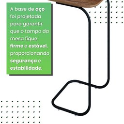 Mesa de Apoio de Sofá Roma para Sala de Estar - 5
