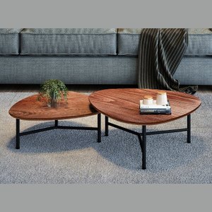 Conjunto com 2 Mesas de Centro Folha