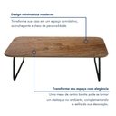 Ver imagem 7 de Mesa de Centro Retangular Roma 90x50x33cm Marrom Preto/Cinamomo 100% MDF