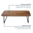 Ver mais imagens de Mesa de Centro Retangular Roma 90x50x33cm Marrom Preto/Cinamomo 100% MDF