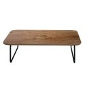 Ver imagem 2 de Mesa de Centro Retangular Roma 90x50x33cm Marrom Preto/Cinamomo 100% MDF