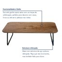 Ver imagem 5 de Mesa de Centro Retangular Roma 90x50x33cm Marrom Preto/Cinamomo 100% MDF