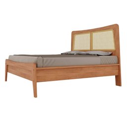 Cama Ricco King Madeira com Palhinha Amêndoa - 6