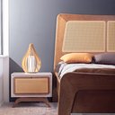 Ver imagem 3 de Cama Ricco King Madeira com Palhinha Amêndoa