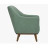 Poltrona Dekorien Paloma Linho Verde Sálvia Sala Base Madeira - 6