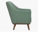 Ver imagem 6 de Poltrona Dekorien Paloma Linho Verde Sálvia Sala Base Madeira