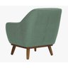 Poltrona Dekorien Paloma Linho Verde Sálvia Sala Base Madeira - 5