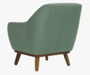 Ver imagem 5 de Poltrona Dekorien Paloma Linho Verde Sálvia Sala Base Madeira