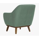 Ver imagem 5 de Poltrona Dekorien Paloma Linho Verde Sálvia Sala Base Madeira