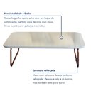 Ver imagem 5 de Mesa de Centro Retangular 100% MDF 90cm Roma Branco Rose/Off White