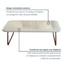 Ver imagem 7 de Mesa de Centro Retangular 100% MDF 90cm Roma Branco Rose/Off White