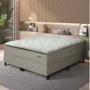 Ver imagem 1 de Conjunto Colchão Mola Ensacada e Base Box King 73x193x203cm Bella Boucle Yescasa Bege/Nude