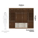 Ver imagem 4 de Guarda-roupa Casal 8 Portas 6 Gavetas 238,80cm Master Santos Andirá