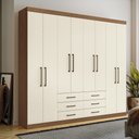 Ver imagem 1 de Guarda-roupa Casal 8 Portas 6 Gavetas 238,80cm Master Santos Andirá