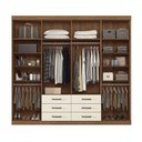 Ver imagem 3 de Guarda-roupa Casal 8 Portas 6 Gavetas 238,80cm Master Santos Andirá