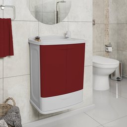 Gabinete para Banheiro em Plástico com Lavatório Fit Astra sem Torneira - 1